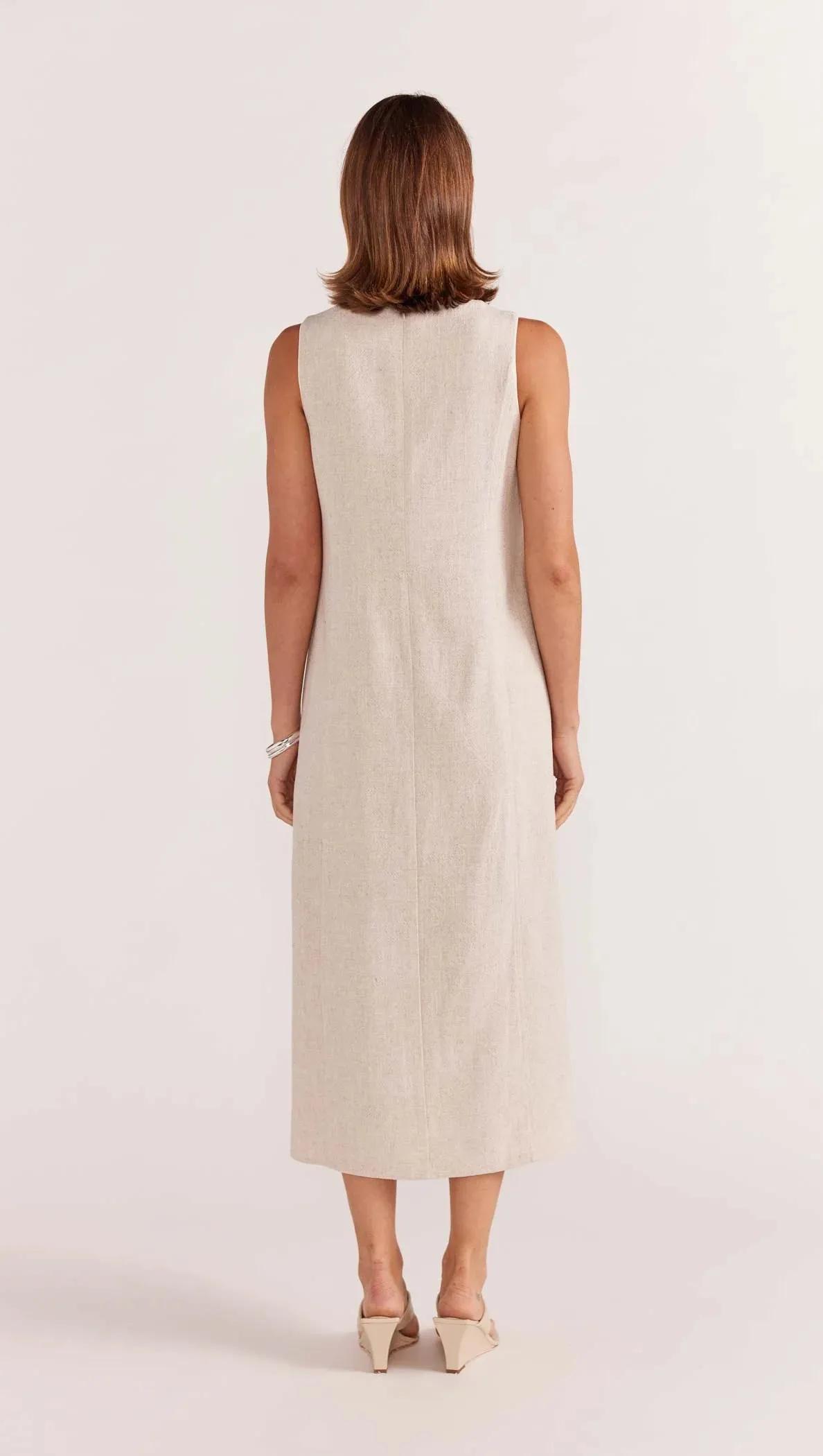 Alba Midi Dress - Natural Marle