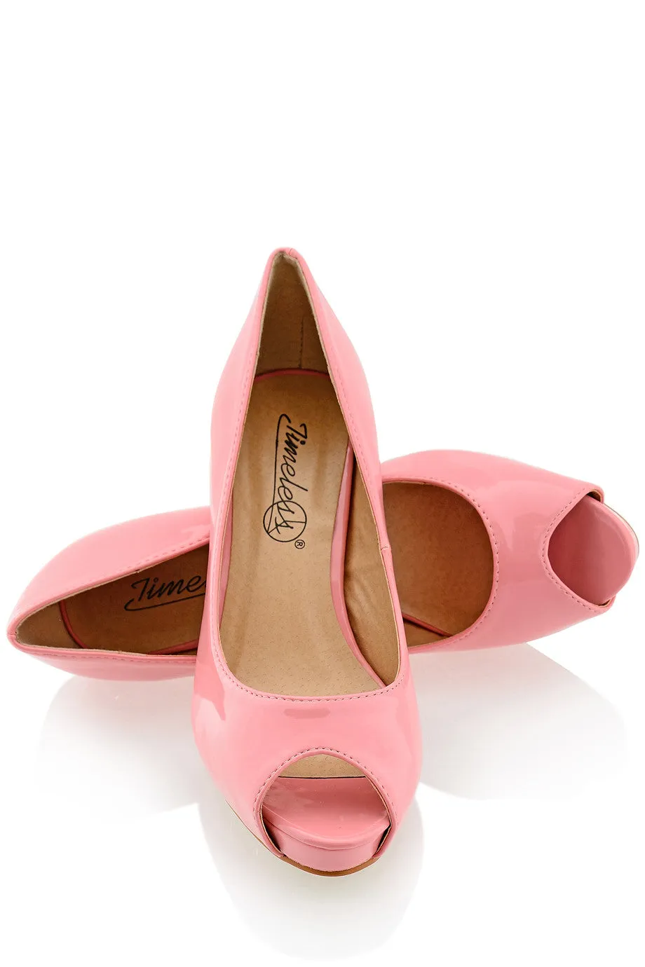 CAMERON Pink Patent Peep Toe