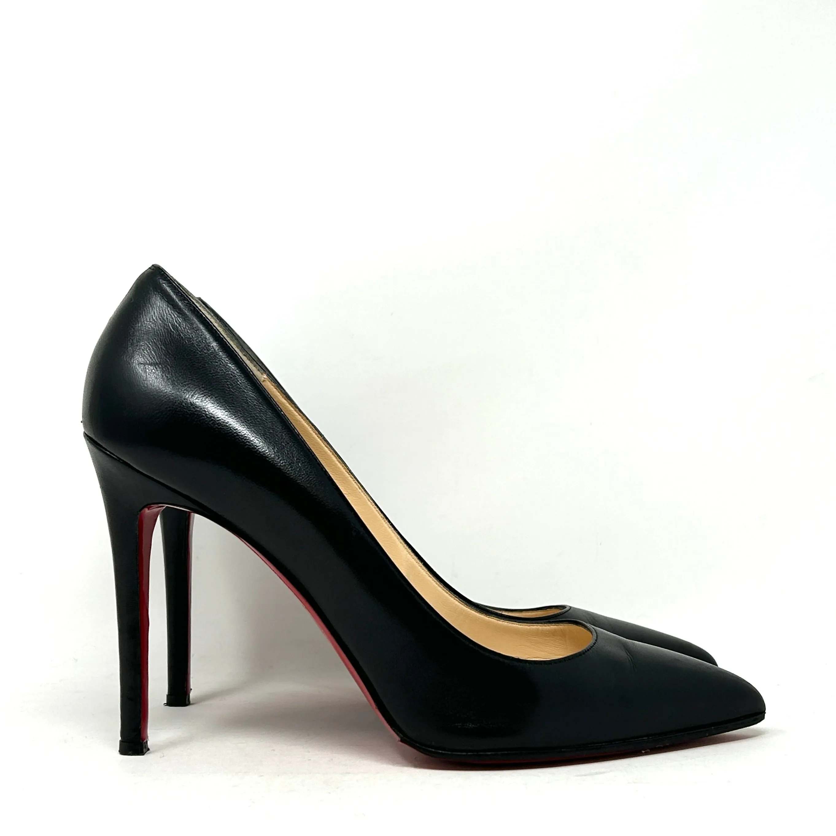 Christian Louboutin Pigalle 100 Black Leather Pump Heels 42 UK 9