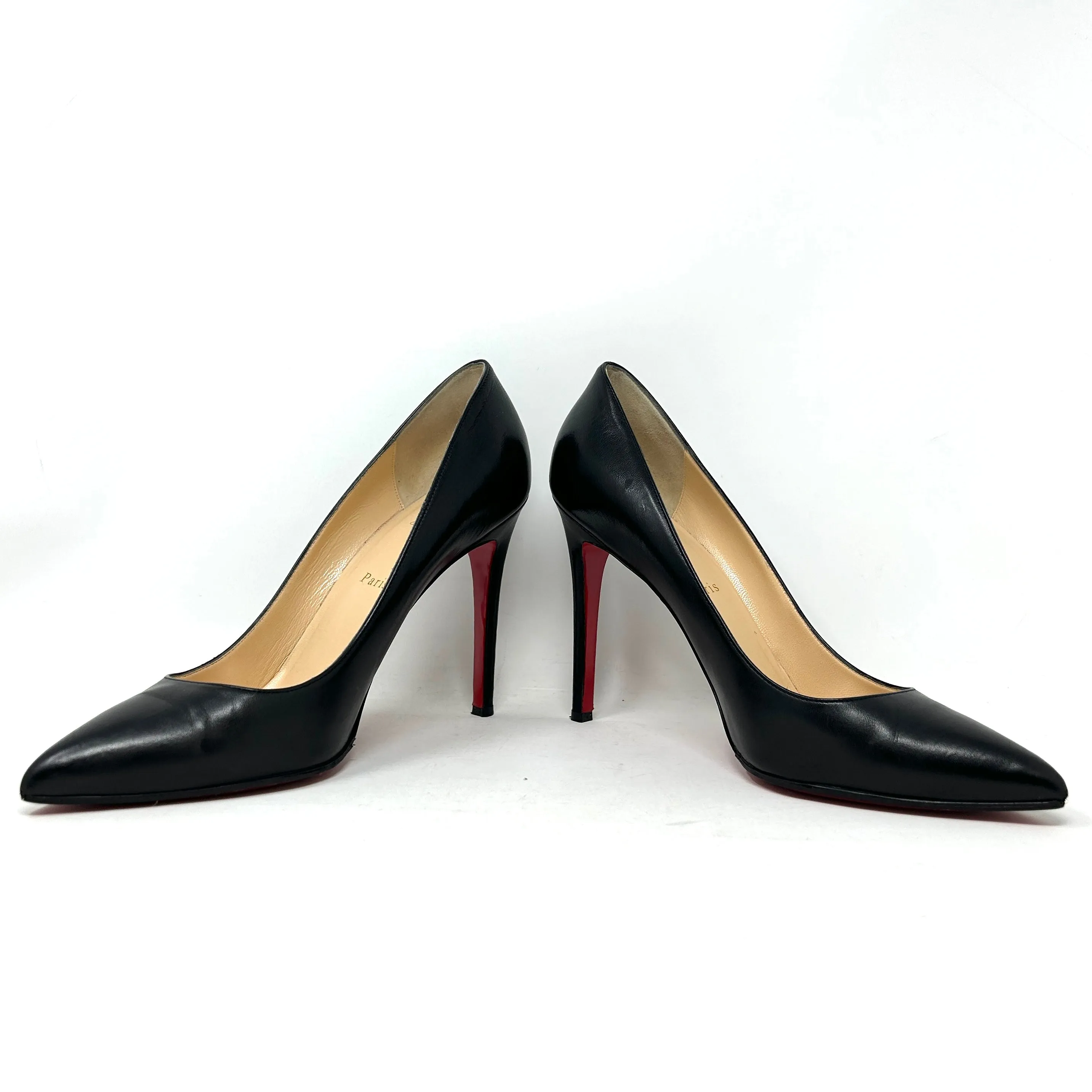 Christian Louboutin Pigalle 100 Black Leather Pump Heels 42 UK 9