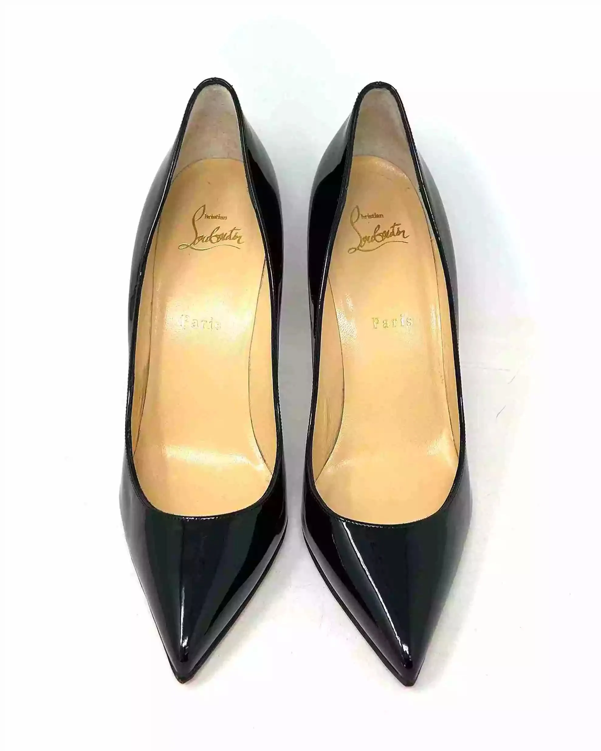 Christian Louboutin Pigalle 100 Black Patent Leather Pump Heels 40 UK 7