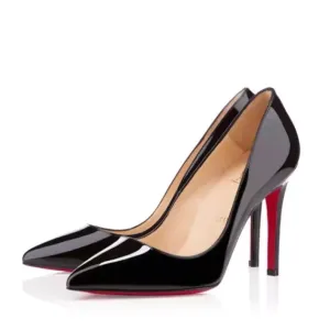 Christian Louboutin Pigalle 100 Black Patent Leather Pump Heels 40 UK 7