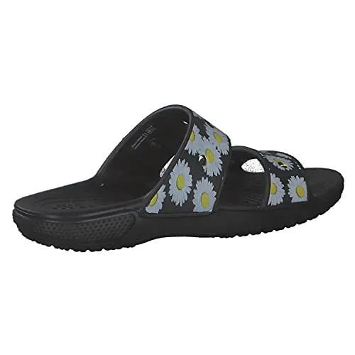 crocs Unisex Adult Clsccrcsvibssdl Black Daisy Sandal - 7 Uk