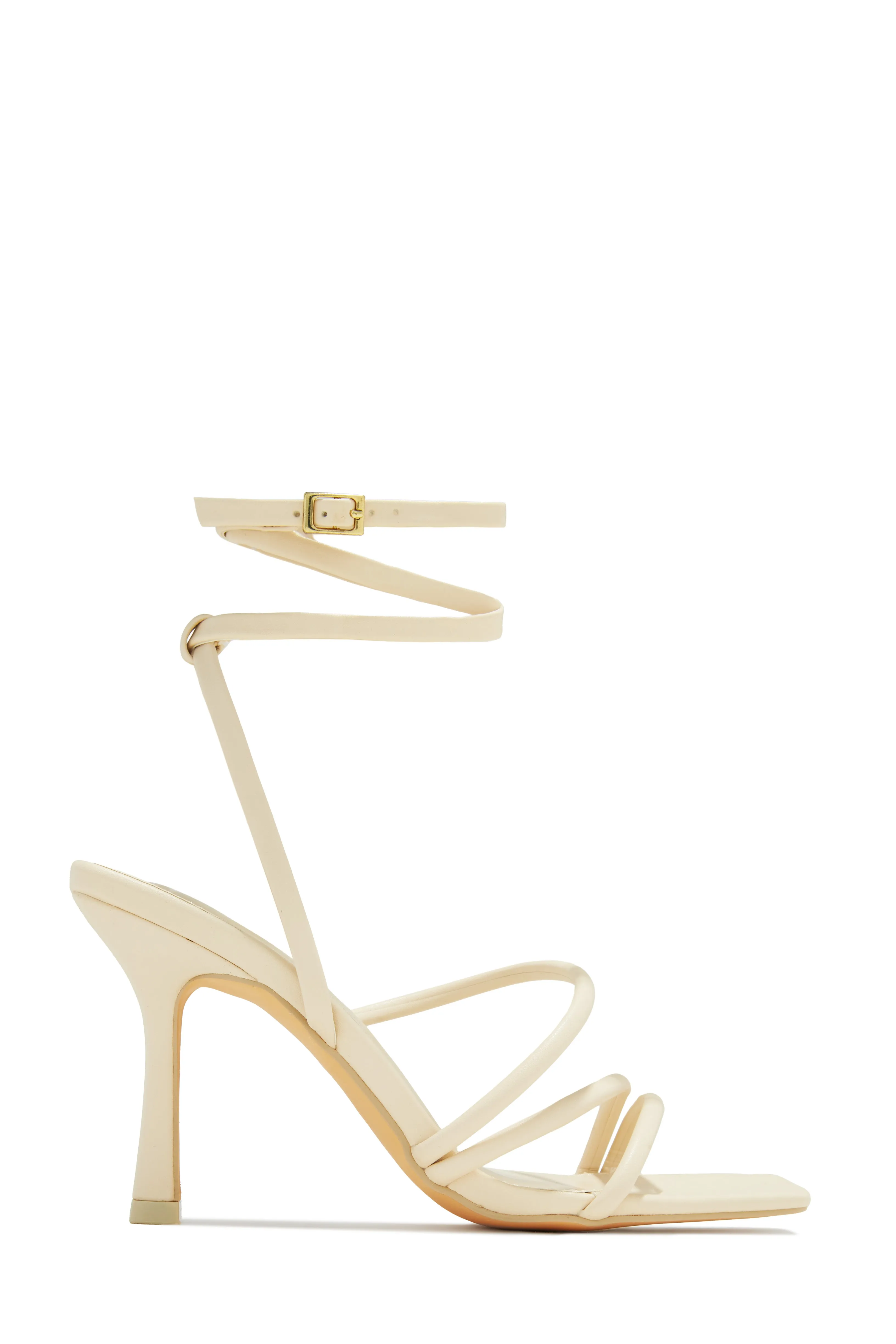 Katti Strappy Mid Heels - Nude