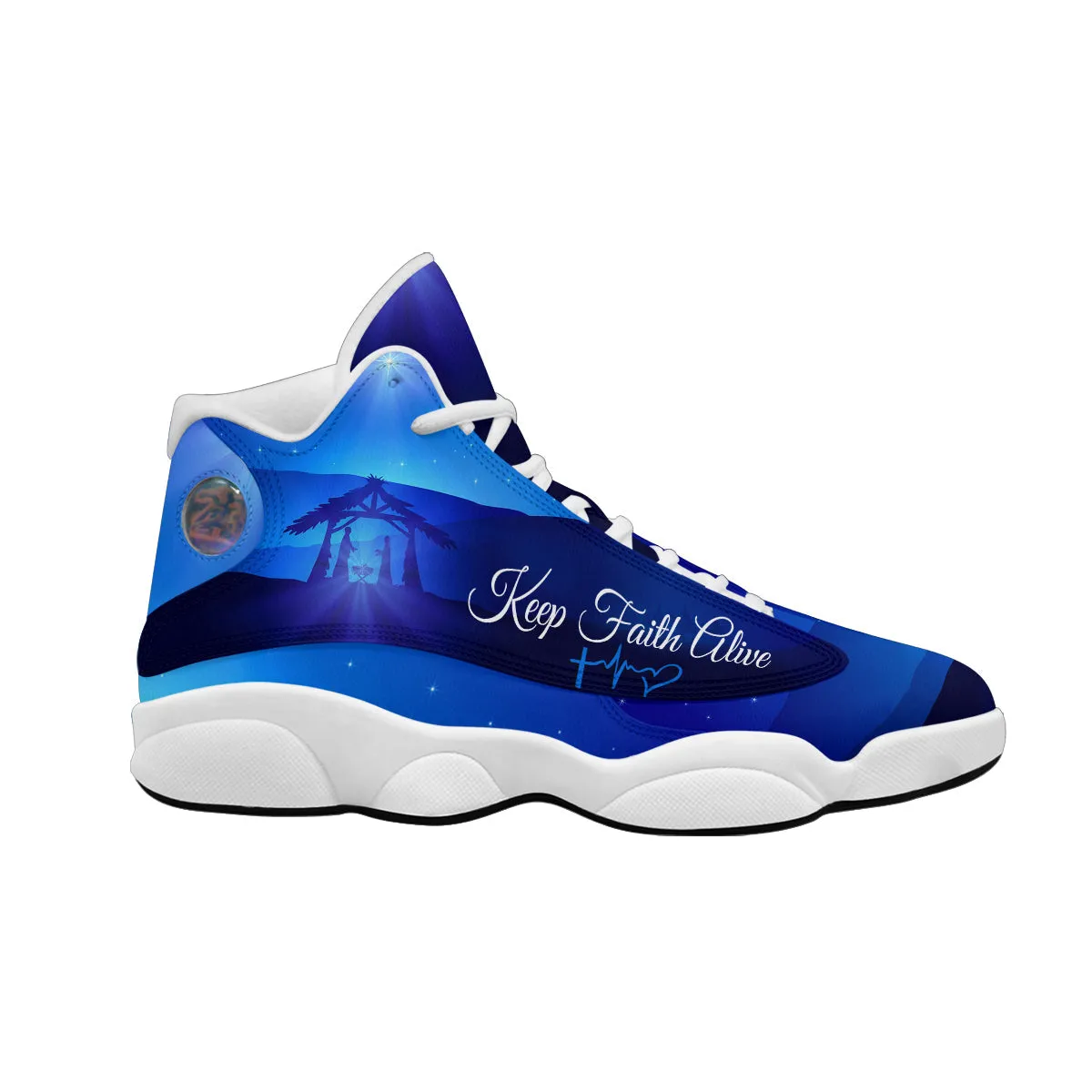 Keep Faith Alive Jesus Personalized Basketball Shoes For Men Women - Christian Shoes - Jesus Shoes - Unisex Basketball Shoes