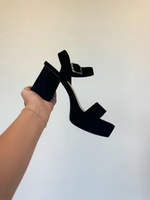 Macey Patent Chunky Heel- Black