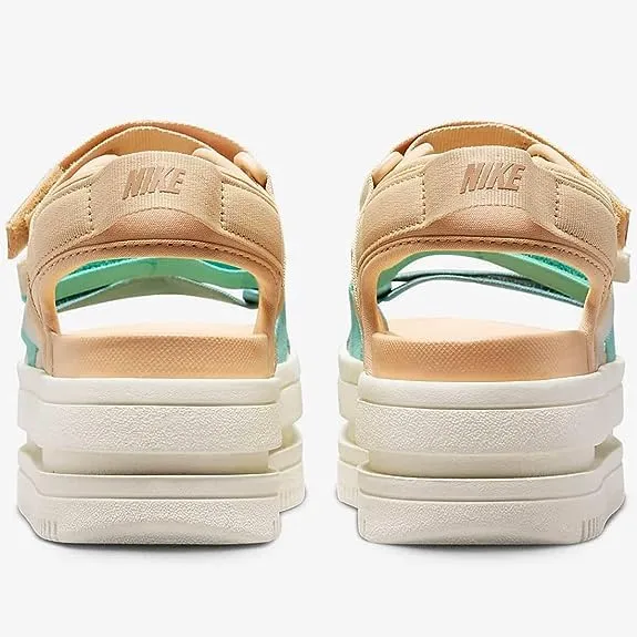 Nike W ICON Classic Sandal-Mineral/Hemp-Pale Ivory-Emerald RISE-DH0223-300-4.5UK