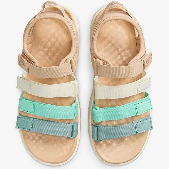 Nike W ICON Classic Sandal-Mineral/Hemp-Pale Ivory-Emerald RISE-DH0223-300-4.5UK