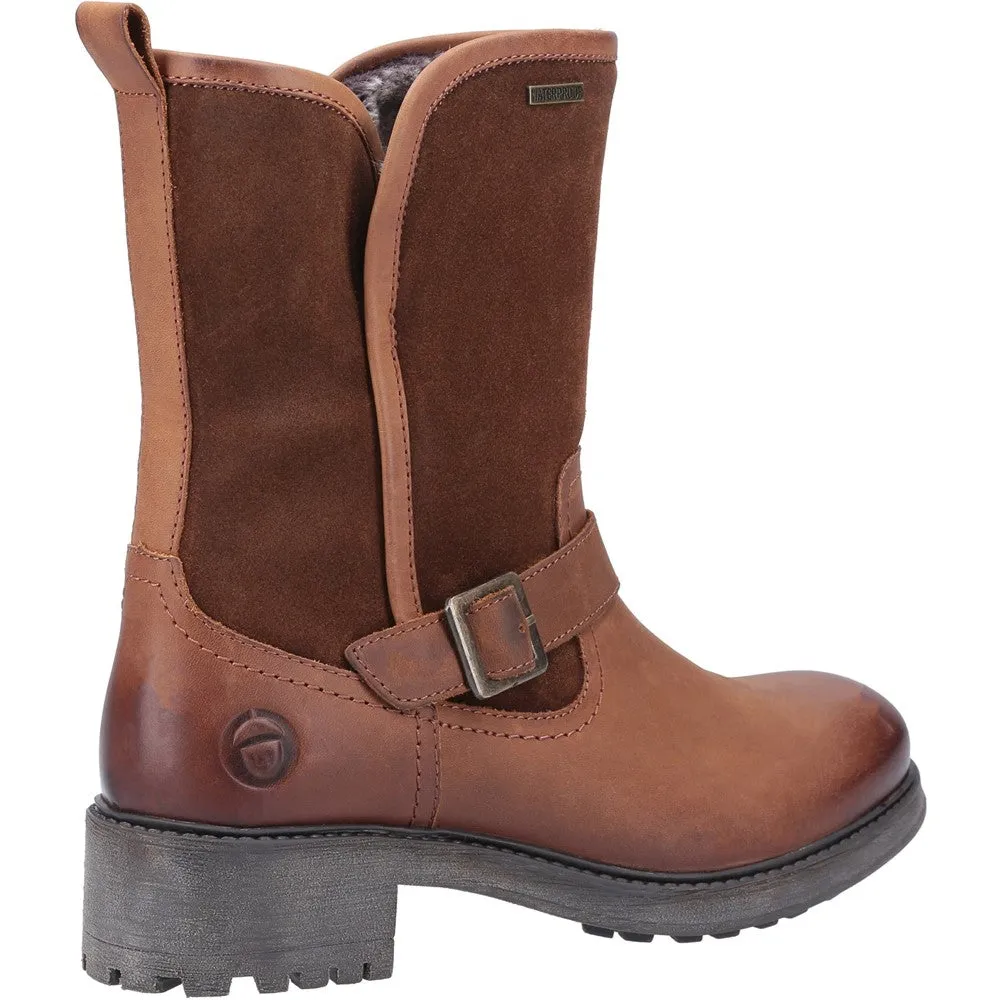 Randwick Calf-Length Boots Cognac